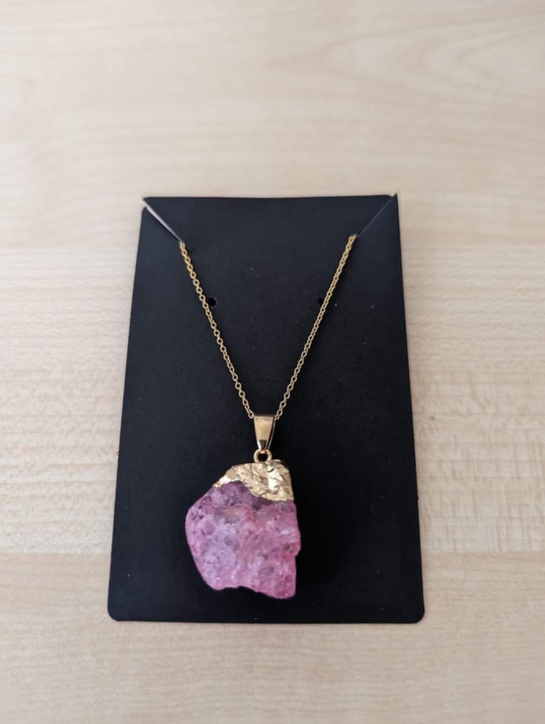 Dyed Raw Quartz Necklace