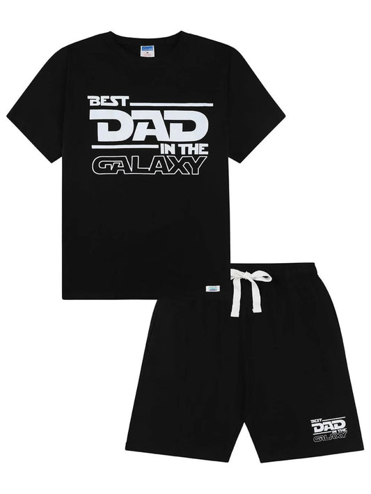 Mens 'Best Dad In The Galaxy' Pyjamas Fathers Day Short PJs