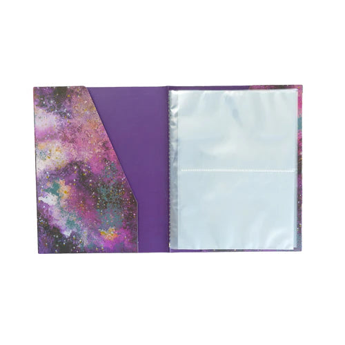 Purple & Gold Marble Print Slip In Photo Album