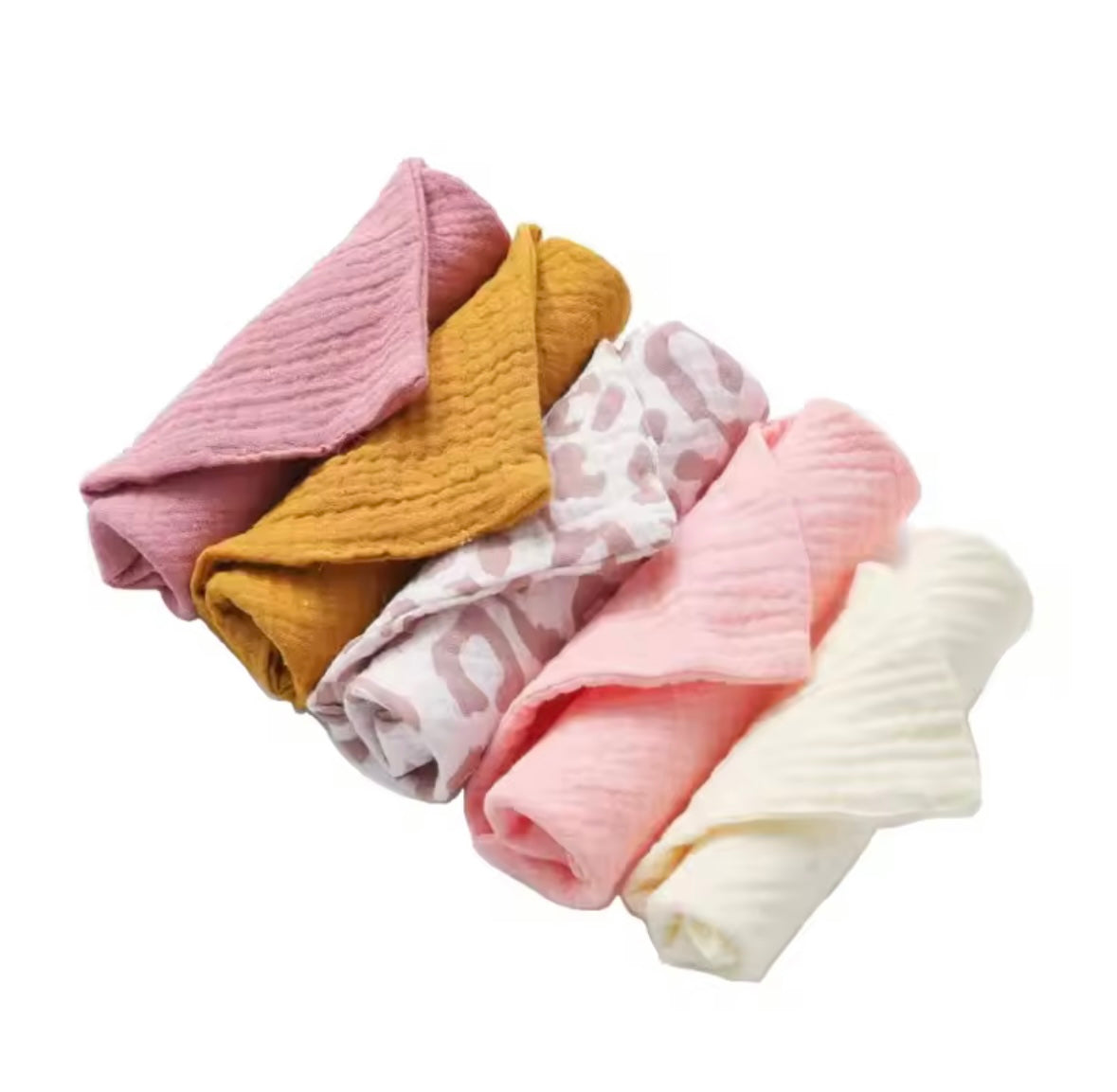 5pc Muslin Cloths