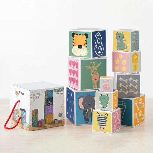 Large Nesting & Stacking Blocks Cubes Set