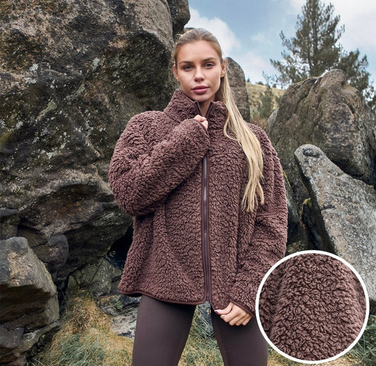 Teddy Full Zip Fleece - Chocolate