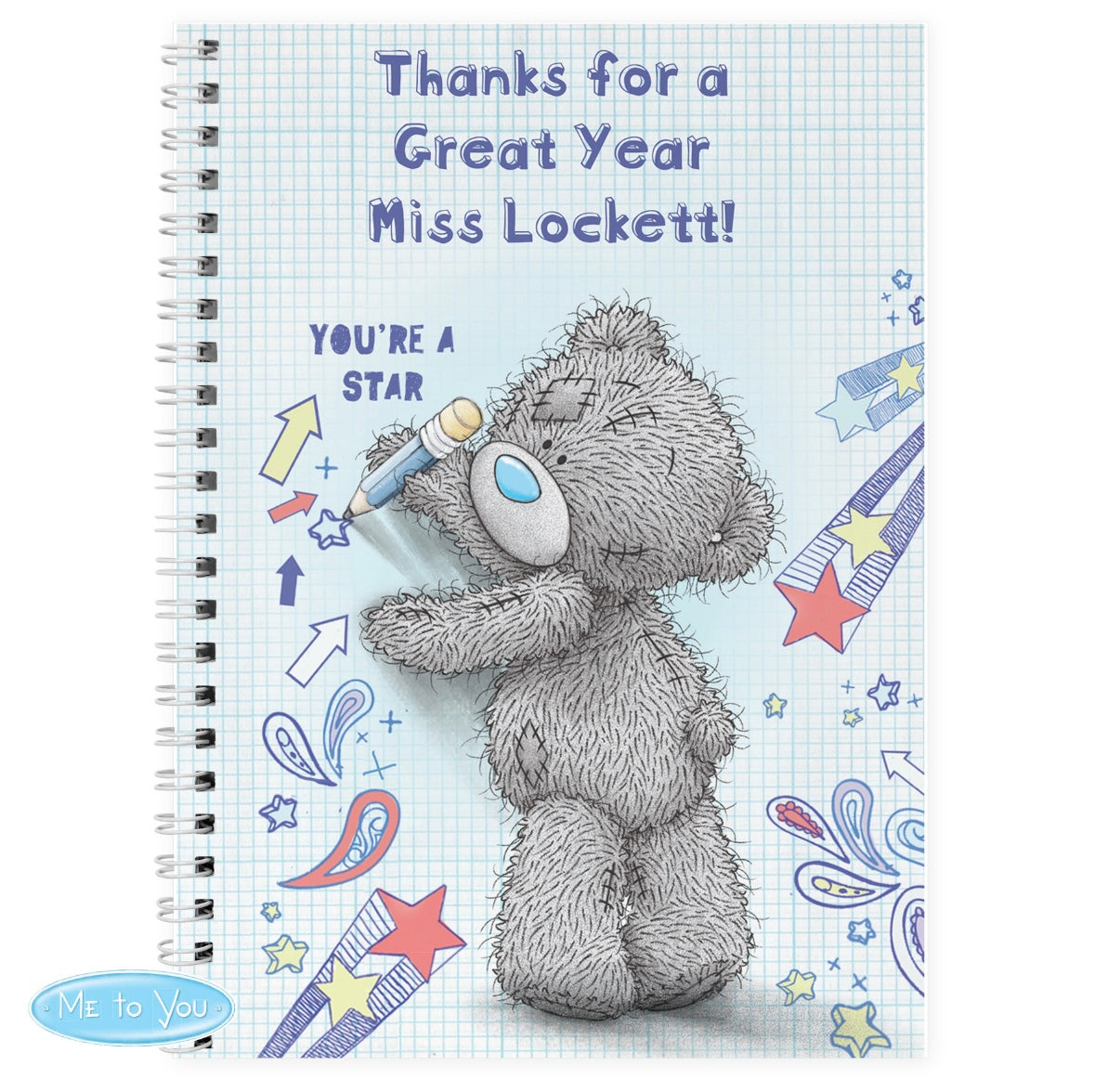 Personalised Me to You Teacher A5 Notebook