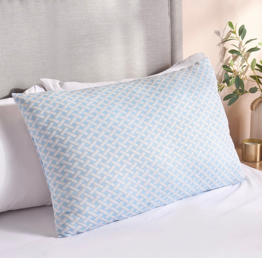 Cooling Pillow - White/Blue