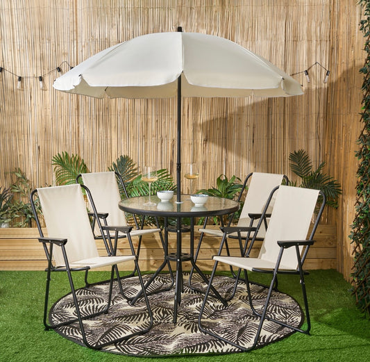 6-Piece Patio Set - Cream