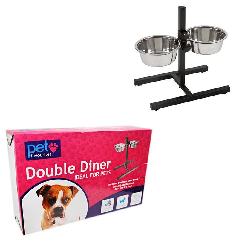 Pets Double Diner 2 Bowl Stand