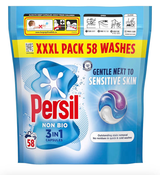 Persil Non Bio 3 in 1 Washing Capsules laundry capsules - 58 washes