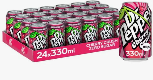 Dr Pepper Cherry Crush Zero Sugar 330ml Cans Pack of 24