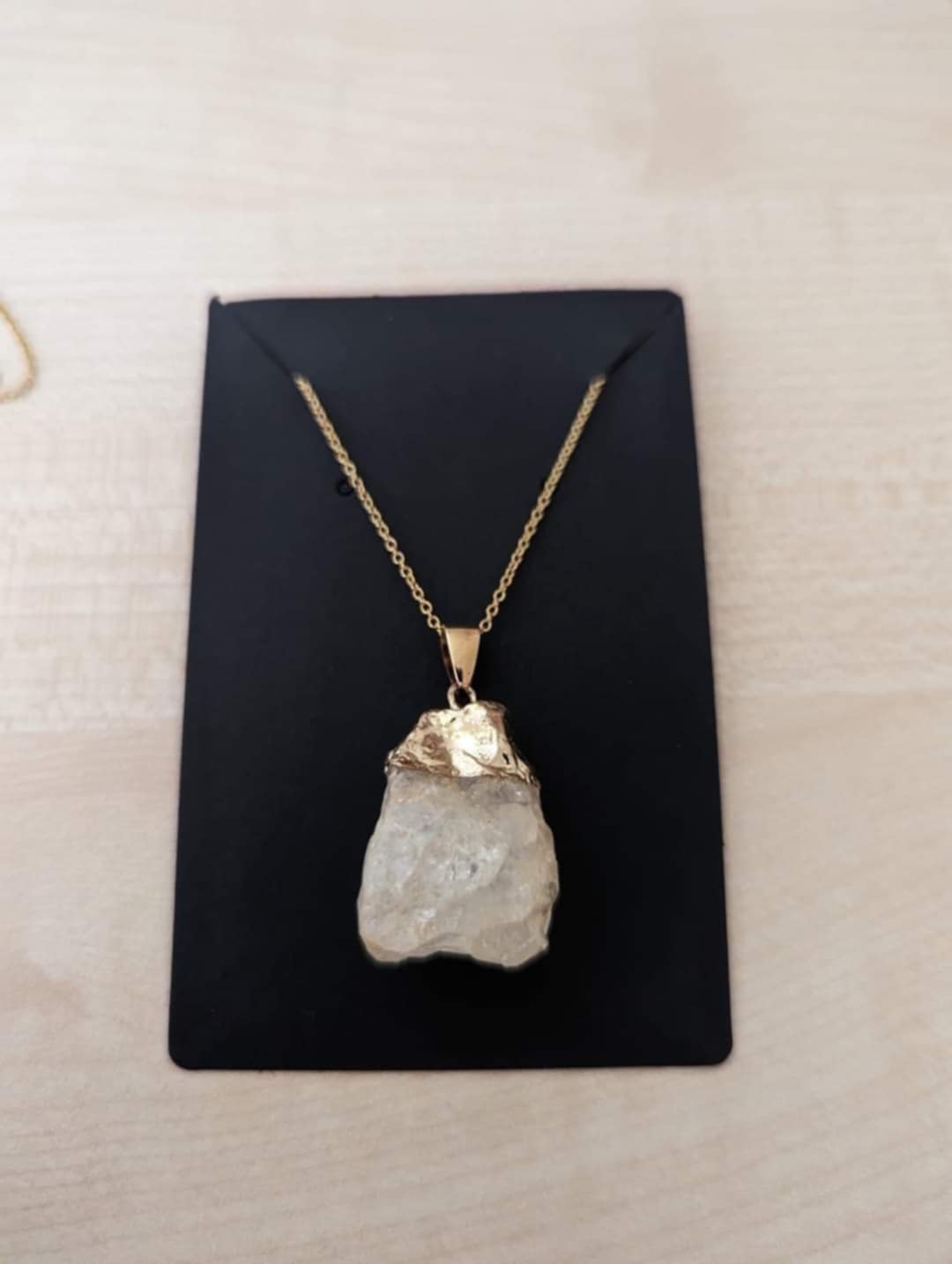 Dyed Raw Quartz Necklace