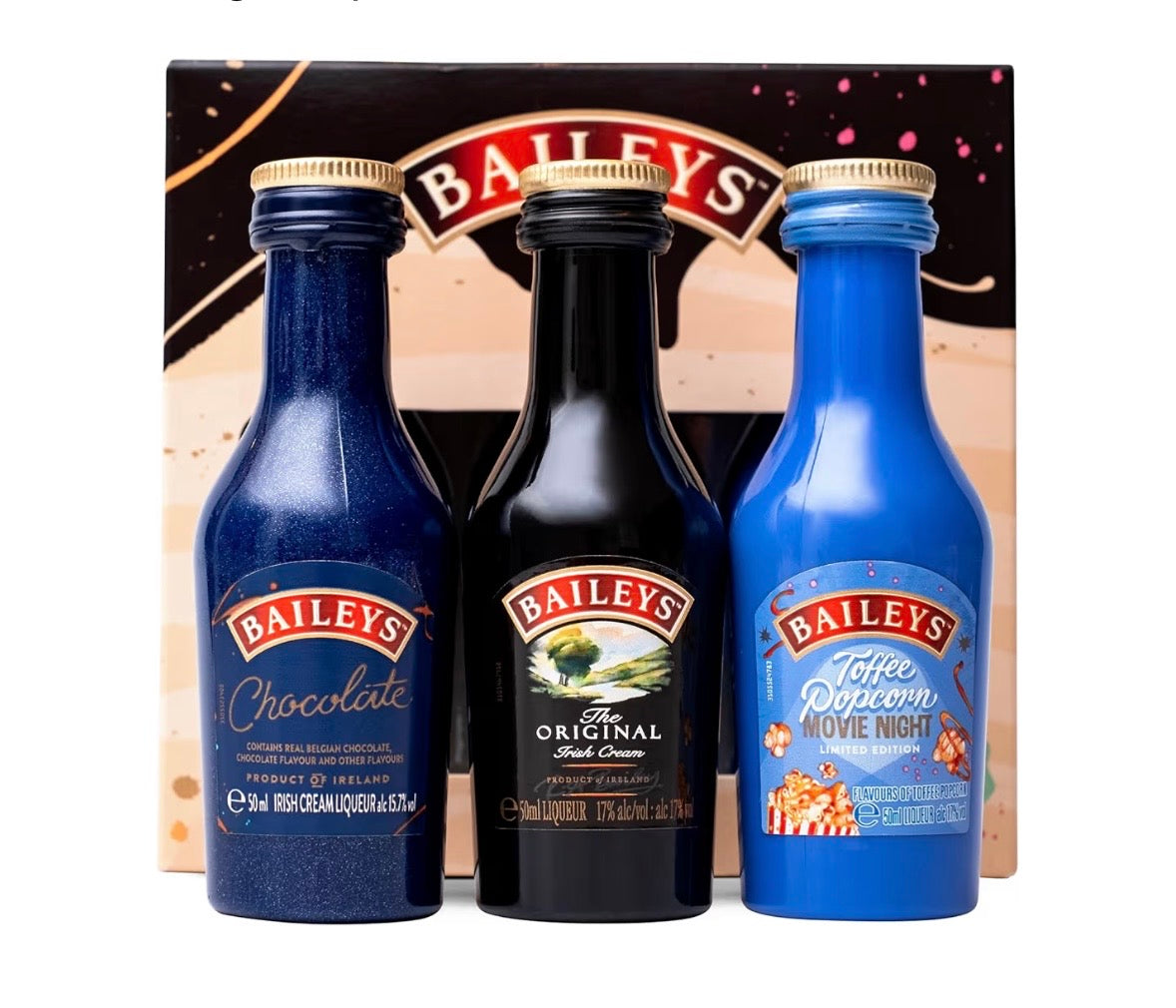 Baileys Gift Set - Original Irish Cream Liqueur, Chocolate, Toffee Popcorn