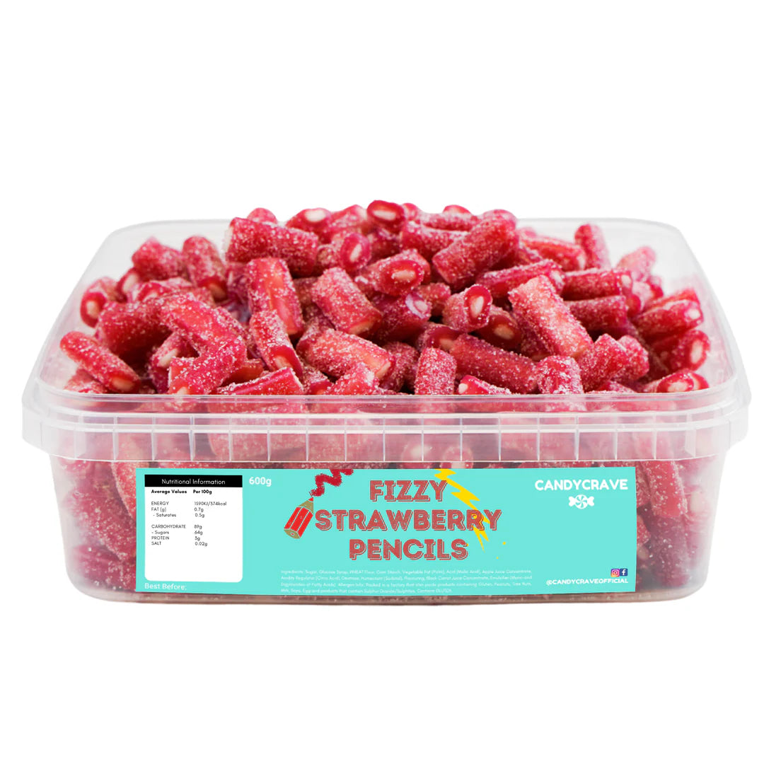 Fizzy Strawberry Pencils Tub