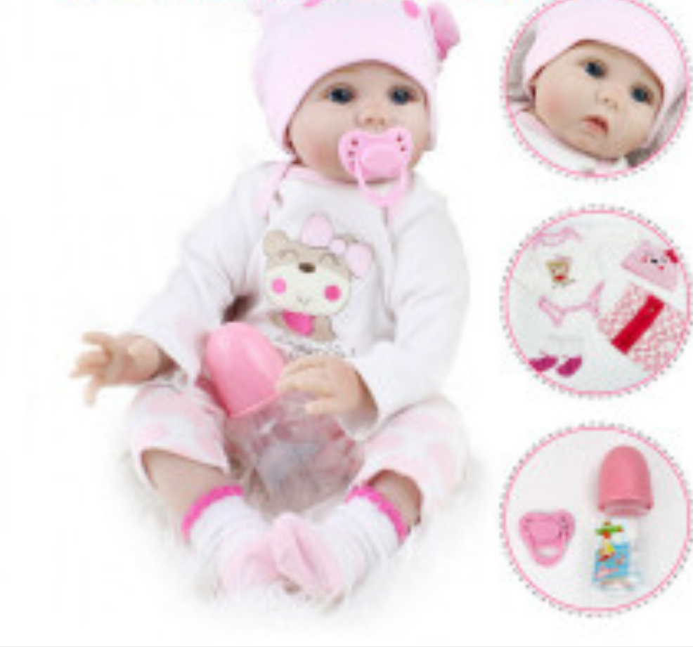 22" Reborn Baby Doll Lifelike Soft Silicone Realistic Real Life Doll