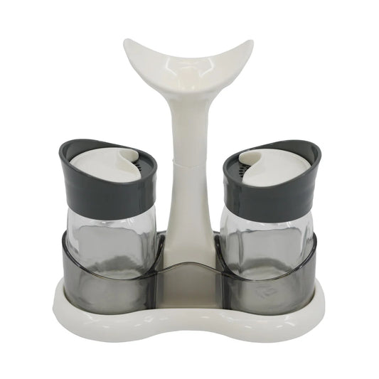 Salt and Pepper Pots With Holder