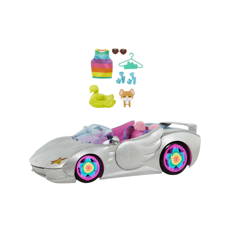 Sparkly Car With Puppy And Accessories