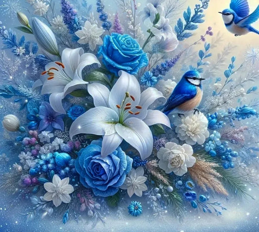 Blue Bird Diamond Art