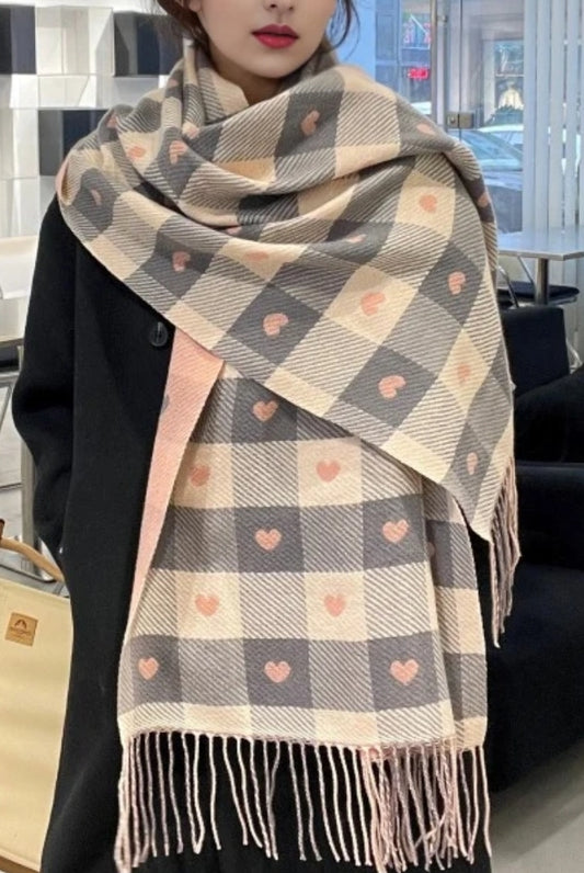 Heart Print Scarf