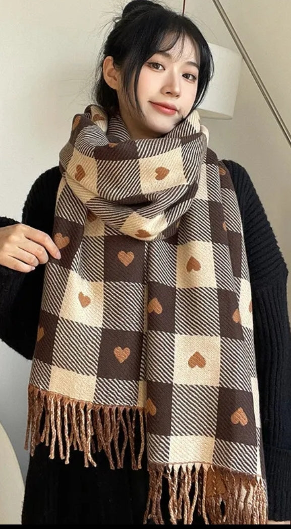 Heart Print Scarf