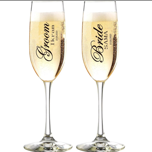 Bride & Groom Glasses
