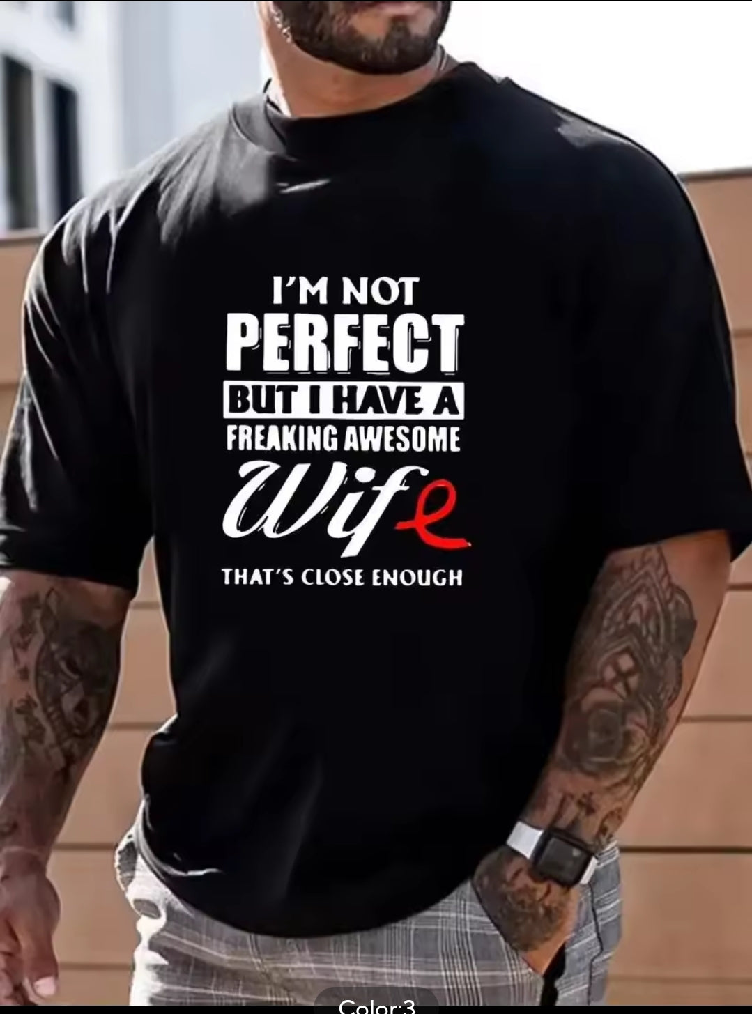 I'm Not Perfect Cotton Tshirt