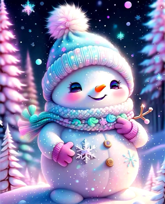 Snowman diamond art