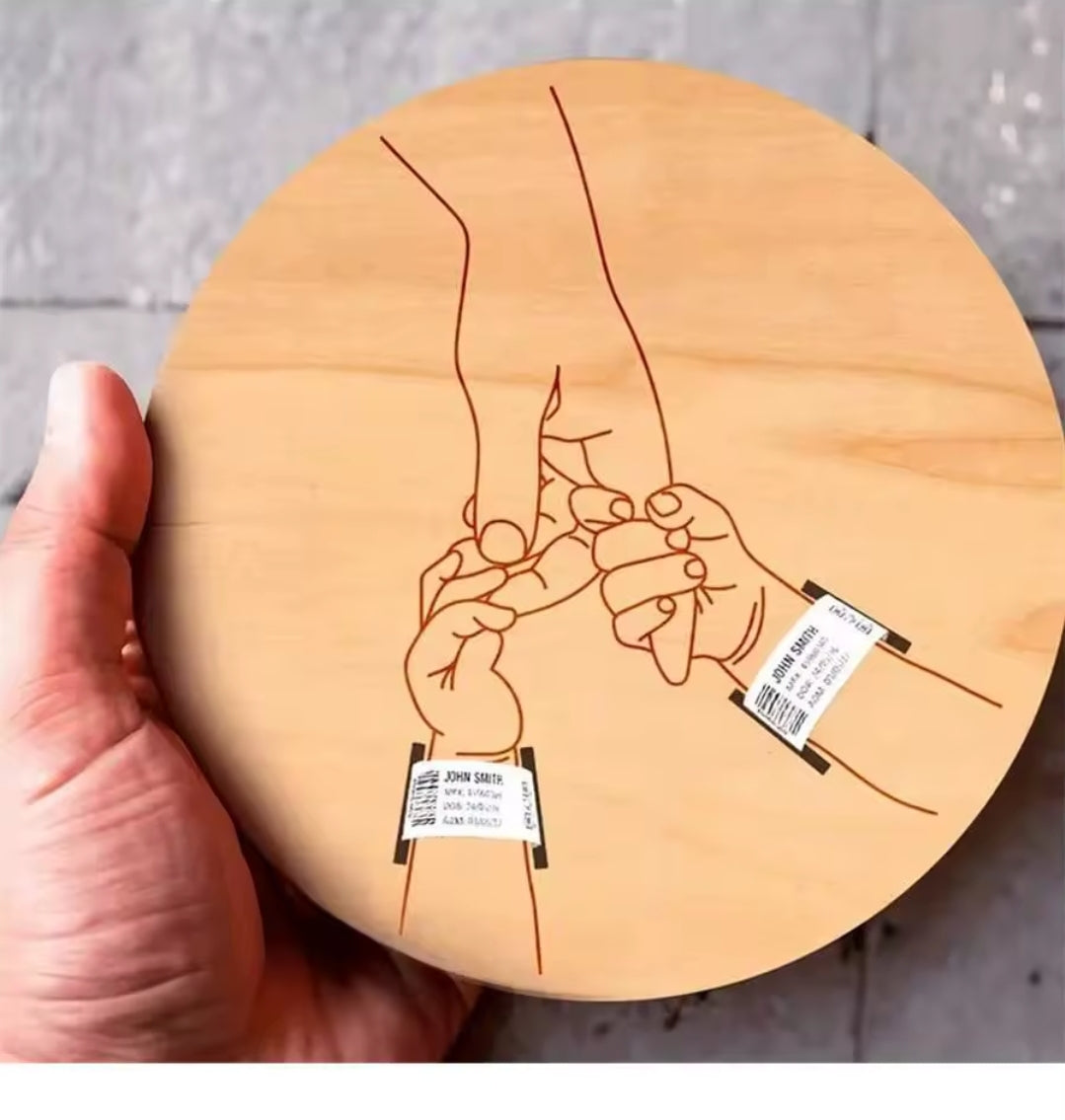 Hospital band memory plaque