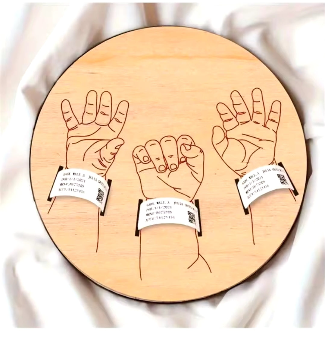 Hospital band memory plaque
