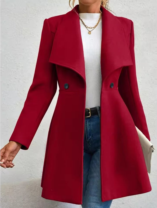Ladies Winter Lapel Coat