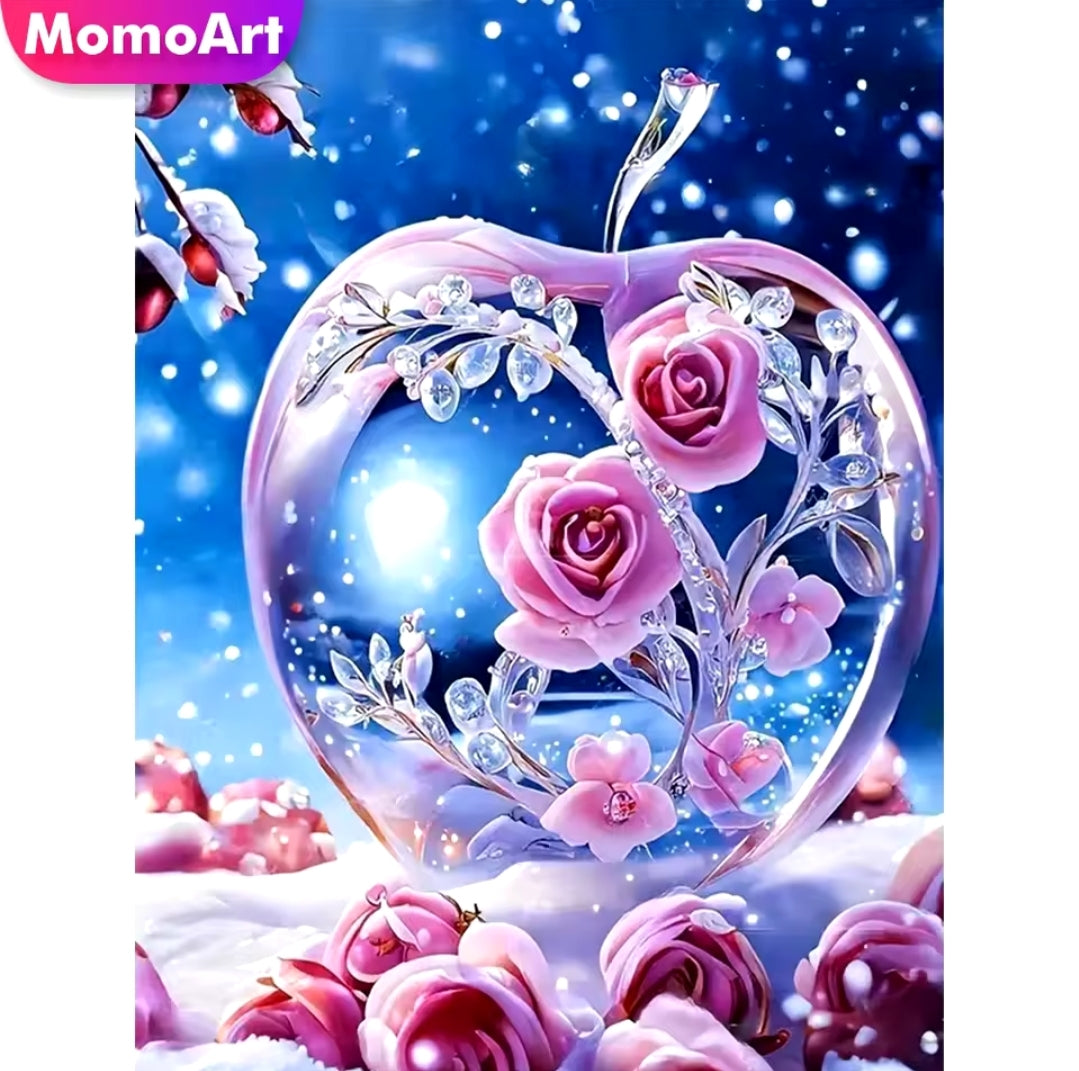 Apple Rose Diamond Art