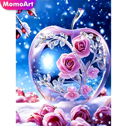 Apple Rose Diamond Art