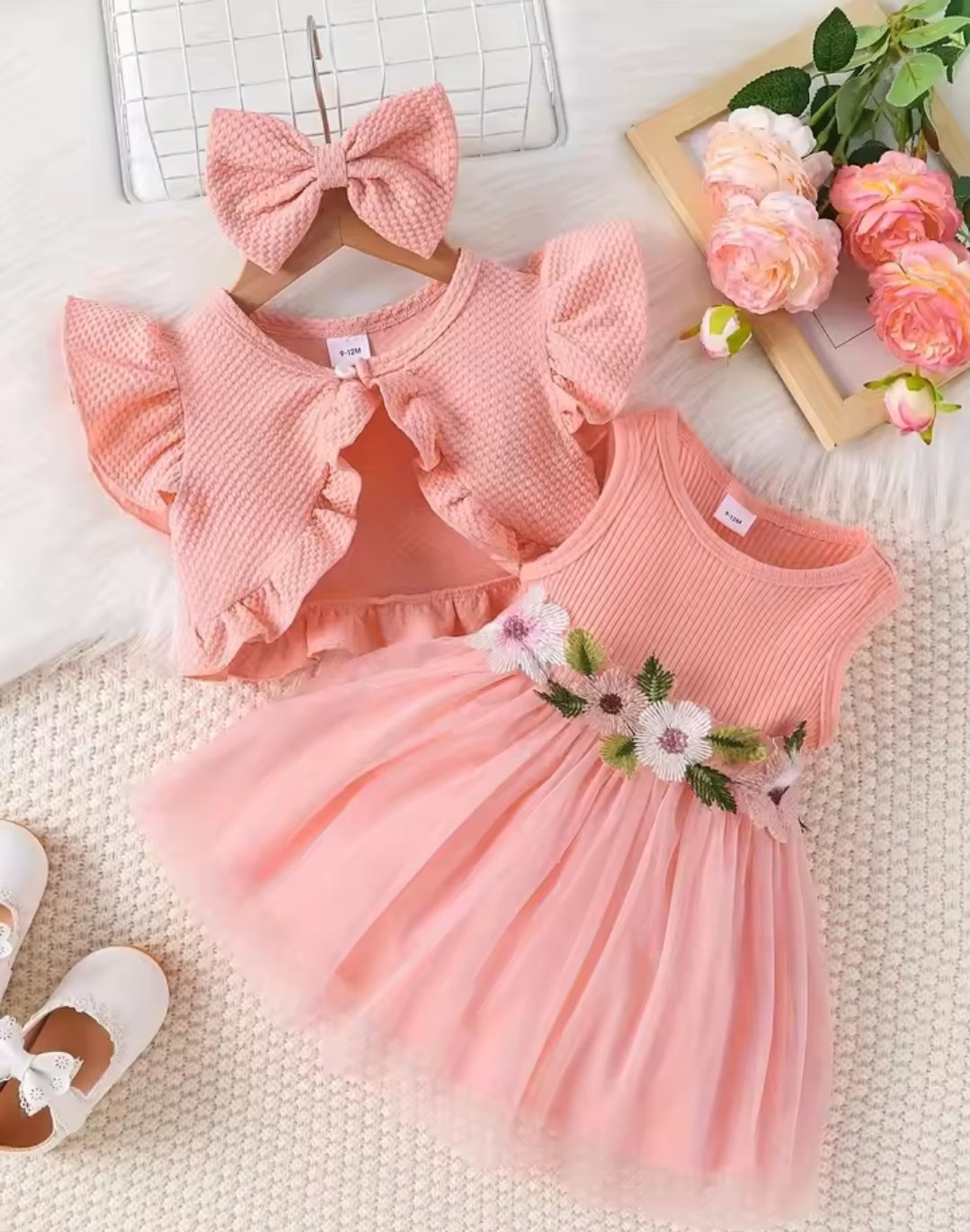 Flower Vest Dress & Accessories