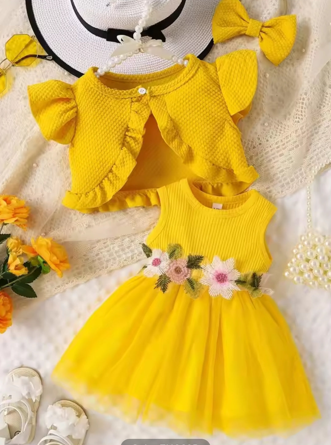 Flower Vest Dress & Accessories