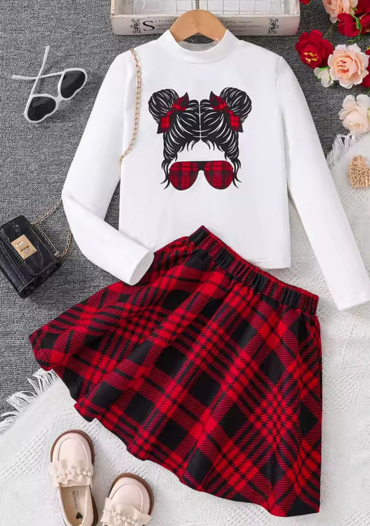 Pleated Skirt And Top Set