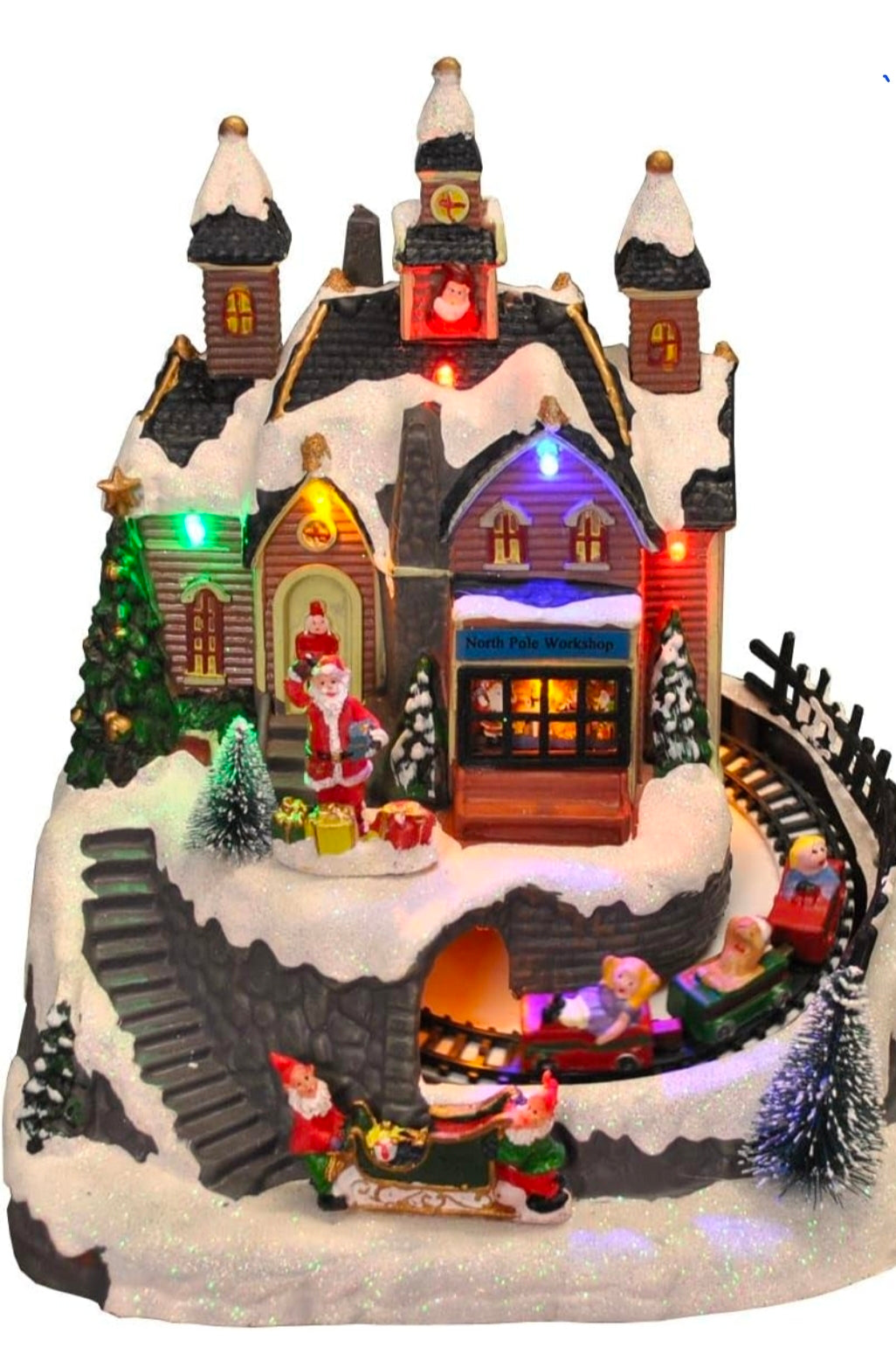 Moving Train Christmas Scene