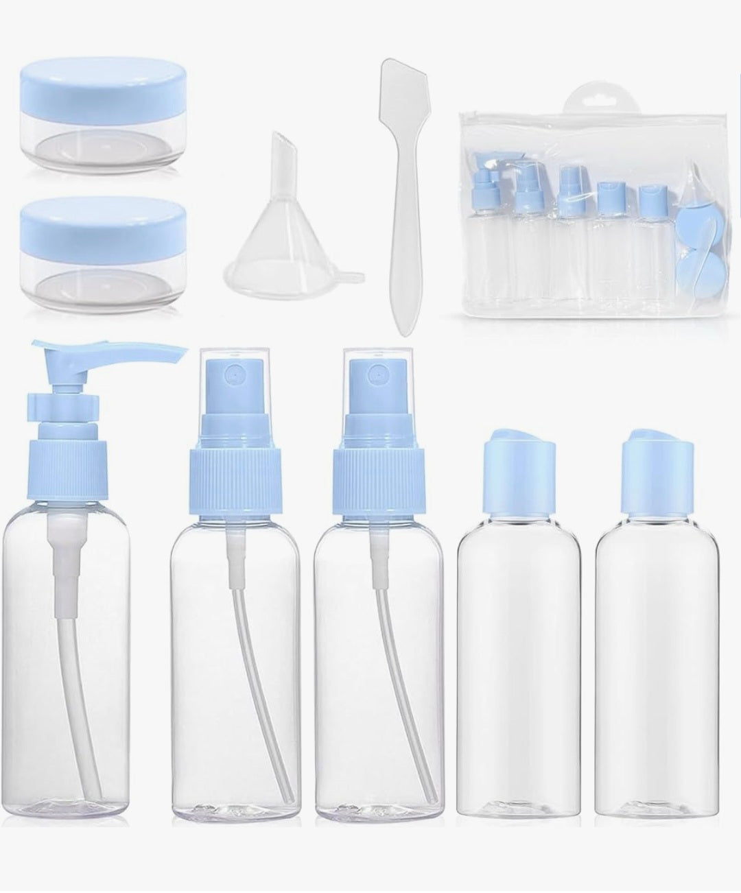 9pc travel bottle set