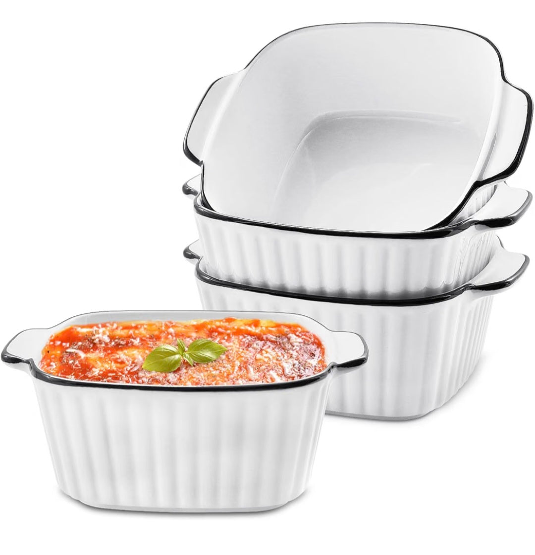 4PCS Ceramic Baking Dishes