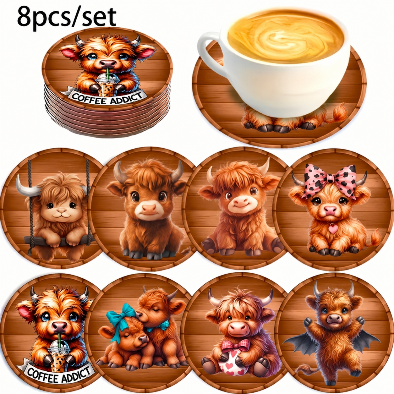 8pcs Coaster set