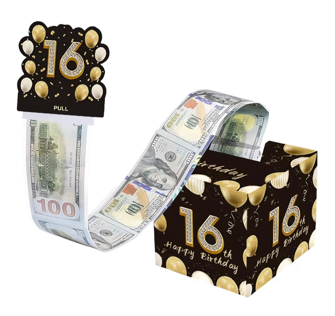 Birthday Cash Gift Presentation Box