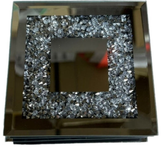 4 Mirrored Crystal Coasters