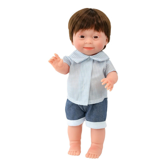 Doll Down Syndrome Boy - Brown Hair (36 cm / 14")