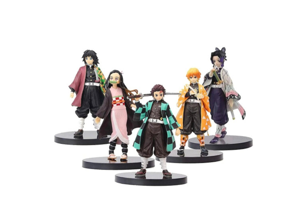 5pc demon slayer figures