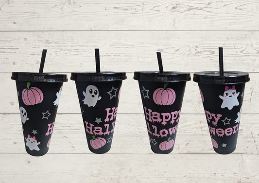 Pink Halloween Cold Cup