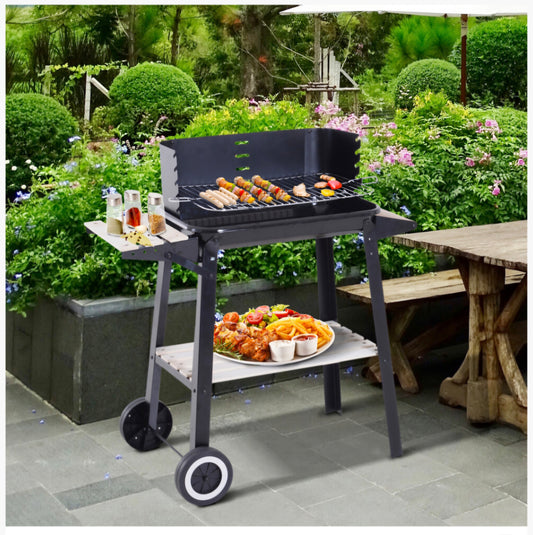 Charcoal BBQ Grill Trolley