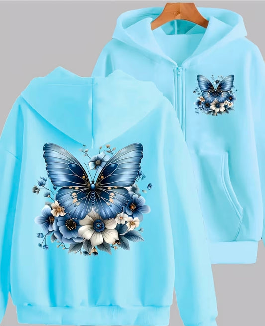 Butterfly Zip Up Hoodie