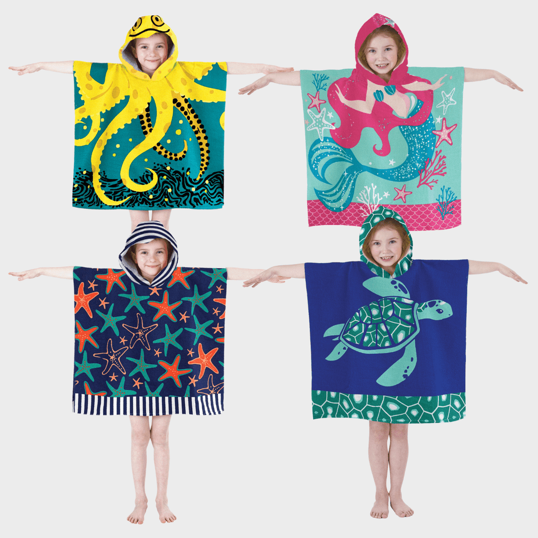 Kids Hooded Microfibre Beach Towel
