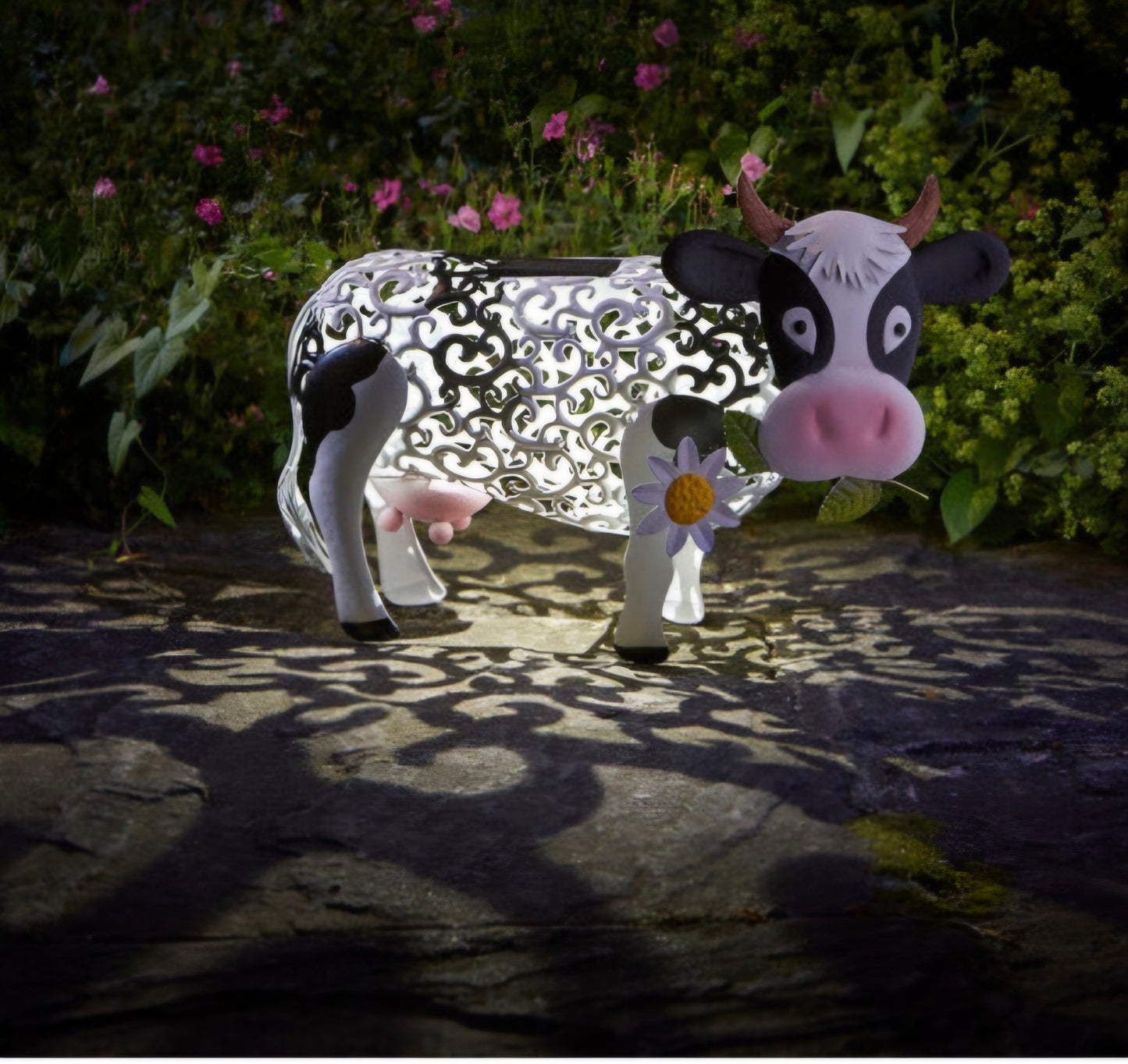 Solar Daisy The Cow Silhouette Light