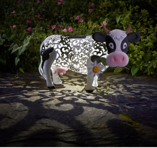 Solar Daisy The Cow Silhouette Light