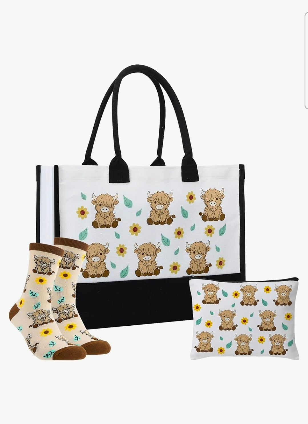 Highland Cow Bag Gift Set