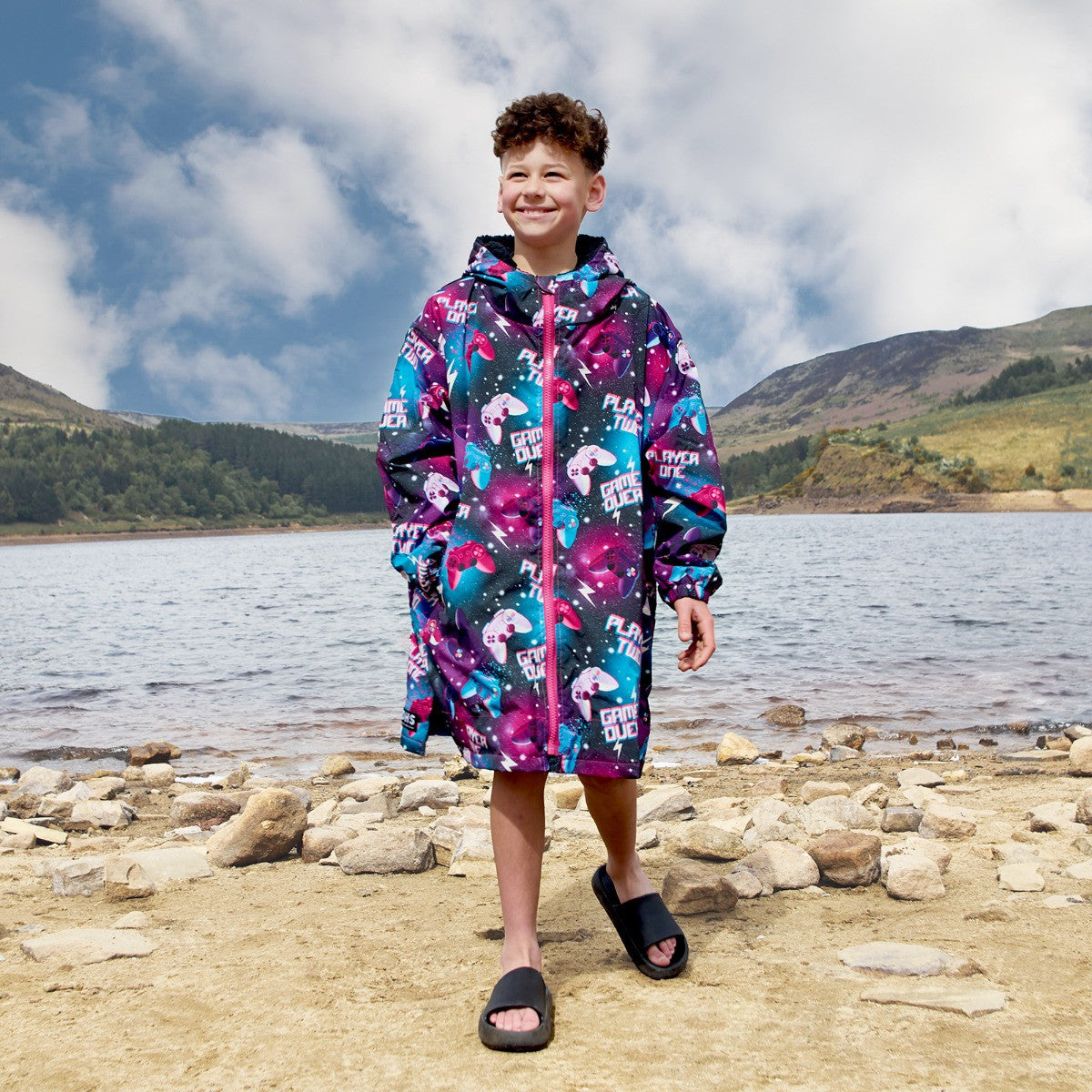 Kids Water Resistant Sherpa Drying Robe