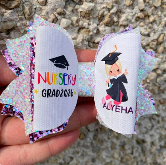 Personalised Nursery Graduate Hair Bow