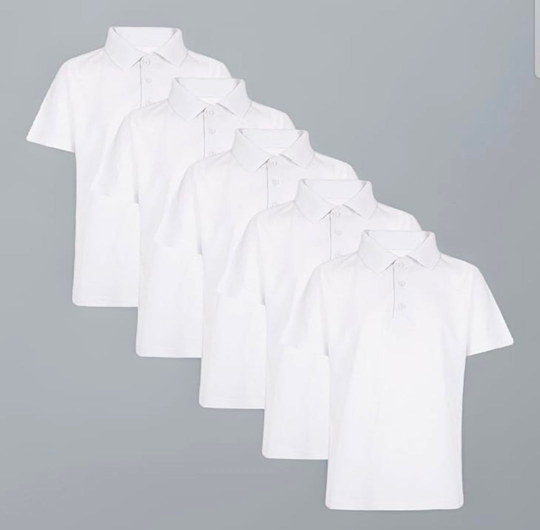 5pk Unisex Polo School Tops